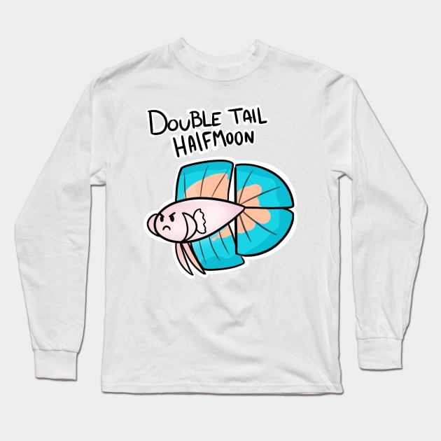 double tail halfmoon betta Long Sleeve T-Shirt by SoloSammich